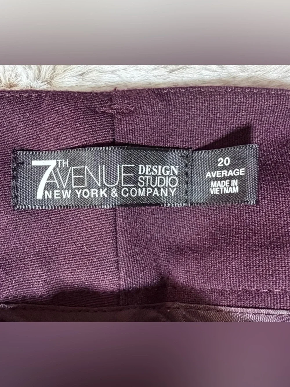 Women’s Maroon New York & Company Dress Pants 20 - Picture 5 of 7